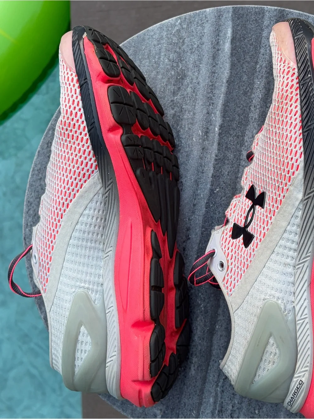 Under Armour Pink and Gray Athletic Running Shoes